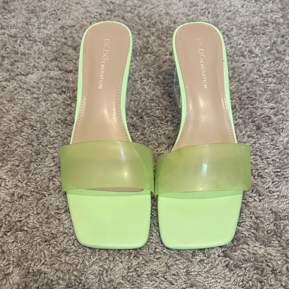 BCBGeneration Women's Lime Green Mules
